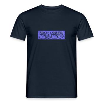 2023 - Men's T-Shirt - navy - Front - AI Model Male 178 light (178cm)