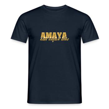 Geschenk für Amaya - Männer T-Shirt - Navy - Vorne - AI Model Male 178 light (178cm)