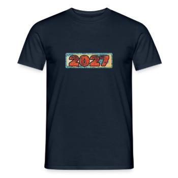 2027 - T-shirt homme - marine - Devant - AI Model Male 178 light (178cm)