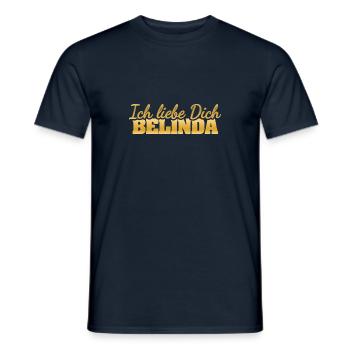 Belinda dans le rôle de l’amour - T-shirt homme - marine - Devant - AI Model Male 178 light (178cm)