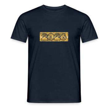 Année 2026 - T-shirt homme - marine - Devant - AI Model Male 178 light (178cm)