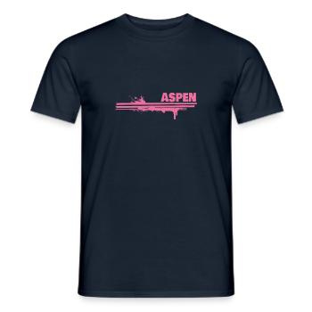 Farbklecks Aspen - Männer T-Shirt - Navy - Vorne - AI Model Male 178 light (178cm)