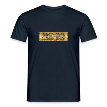 Vintage 2016 - Men's T-Shirt - navy - Front - AI Model Male 178 light (178cm)