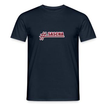 Sascha - Männer T-Shirt - Navy - Vorne - AI Model Male 178 light (178cm)