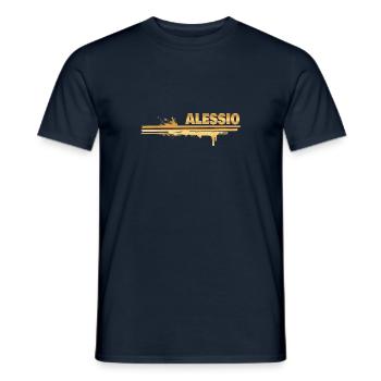 Geschenk für Alessio - Männer T-Shirt - Navy - Vorne - AI Model Male 178 light (178cm)