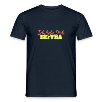 Liebe Bertha - Männer T-Shirt - Navy - Vorne - AI Model Male 178 light (178cm)