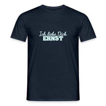 Liebe Ernst - Männer T-Shirt - Navy - Vorne - AI Model Male 178 light (178cm)