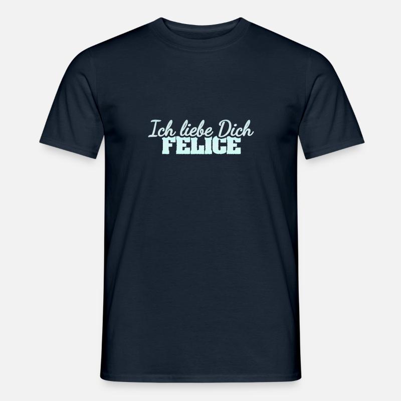 Felice als Liebe - Männer T-Shirt - Navy