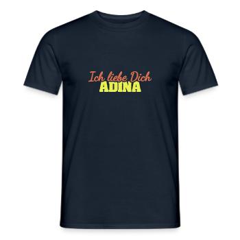 Adina als Liebe - Männer T-Shirt - Navy - Vorne - AI Model Male 178 light (178cm)