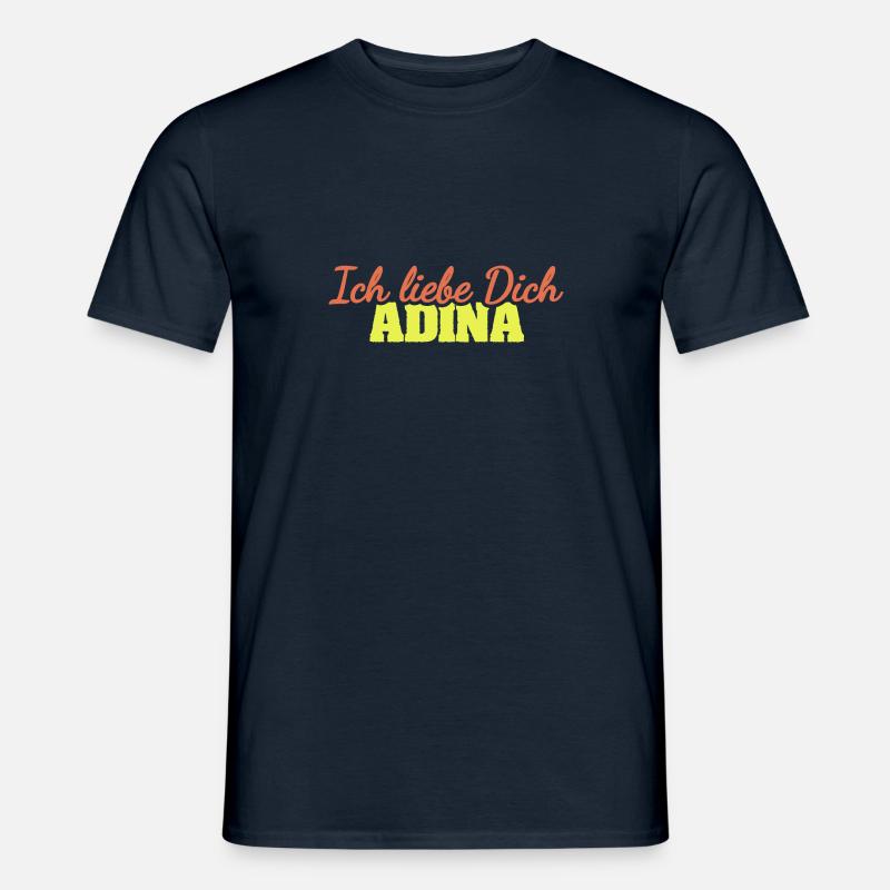 Adina als Liebe - Männer T-Shirt - Navy