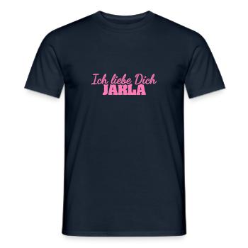 Liebe Jarla - Männer T-Shirt - Navy - Vorne - AI Model Male 178 light (178cm)