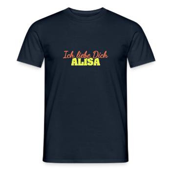 Liebe Alisa - Männer T-Shirt - Navy - Vorne - AI Model Male 178 light (178cm)