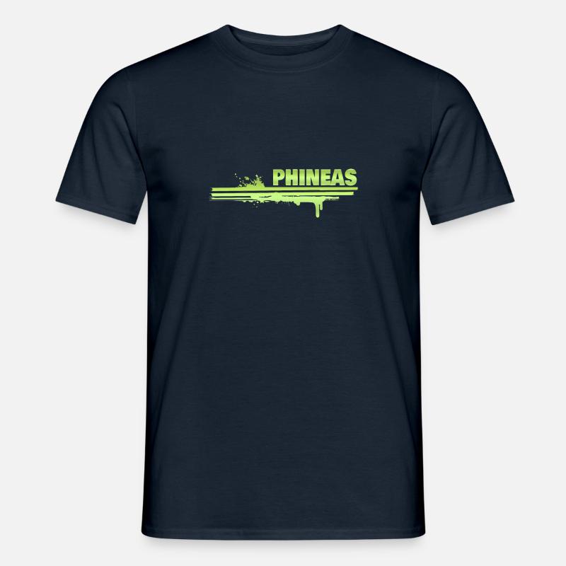 Phineas als Farbklecks - Männer T-Shirt - Navy