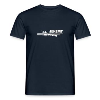 Jeremy as a splash of colour - Men's T-Shirt - navy - Front - AI Model Male 178 light (178cm)