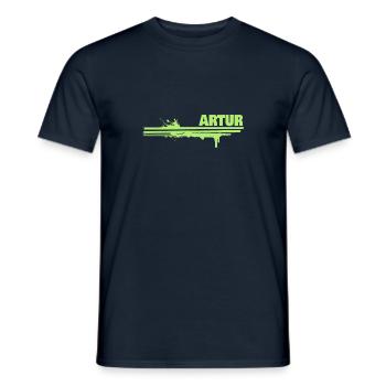 Cadeau pour Artur - T-shirt homme - marine - Devant - AI Model Male 178 light (178cm)