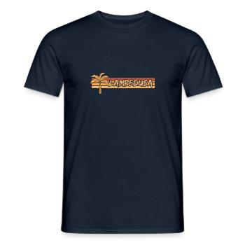 Lampedusa als Urlaub - Männer T-Shirt - Navy - Vorne - AI Model Male 178 light (178cm)
