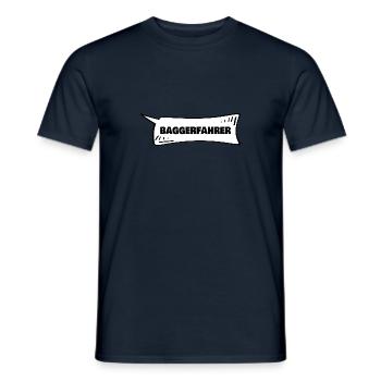 Speech bubble excavator driver - Men's T-Shirt - navy - Front - AI Model Male 178 light (178cm)