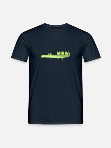 Mikka als Farbklecks - Männer T-Shirt - Navy