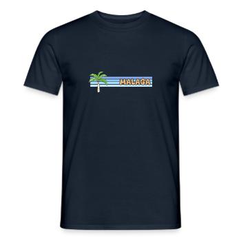 Cadeau pour Malaga - T-shirt homme - marine - Devant - AI Model Male 178 light (178cm)