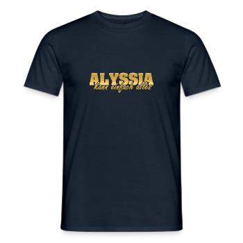 Geschenk für Alyssia - Männer T-Shirt - Navy - Vorne - AI Model Male 178 light (178cm)