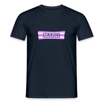 Marli als Hochzeit - Männer T-Shirt - Navy - Vorne - AI Model Male 178 light (178cm)