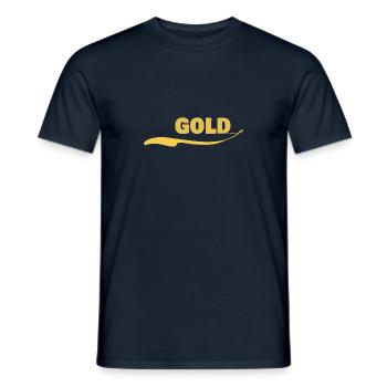 gold gold - Männer T-Shirt - Navy - Vorne - AI Model Male 178 light (178cm)