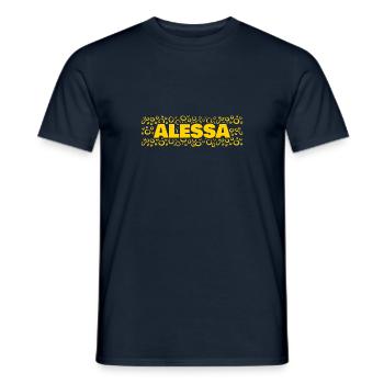 Prénom Alessa - T-shirt homme - marine - Devant - AI Model Male 178 light (178cm)