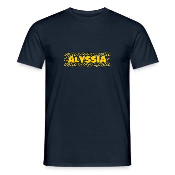 Vorname Alyssia - Männer T-Shirt - Navy - Vorne - AI Model Male 178 light (178cm)