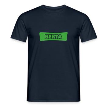 Geburt Berta - Männer T-Shirt - Navy - Vorne - AI Model Male 178 light (178cm)