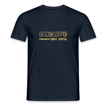 Sarcastic 2012 - Männer T-Shirt - Navy - Vorne - AI Model Male 178 light (178cm)