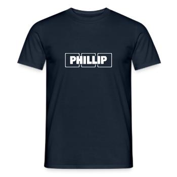 Nom Phillip - T-shirt homme - marine - Devant - AI Model Male 178 light (178cm)