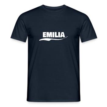 Emilia as a first name - Men's T-Shirt - navy - Front - AI Model Male 178 light (178cm)