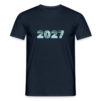 Ice 2027 - Men's T-Shirt - navy - Front - AI Model Male 178 light (178cm)