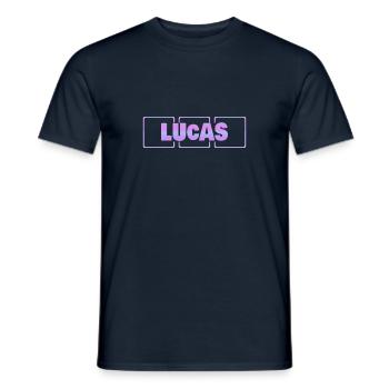 Lucas - Männer T-Shirt - Navy - Vorne - AI Model Male 178 light (178cm)