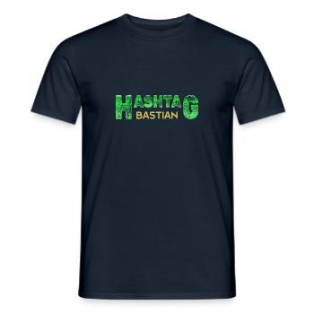 Vorname Bastian - Männer T-Shirt - Navy - Vorne - AI Model Male 178 light (178cm)