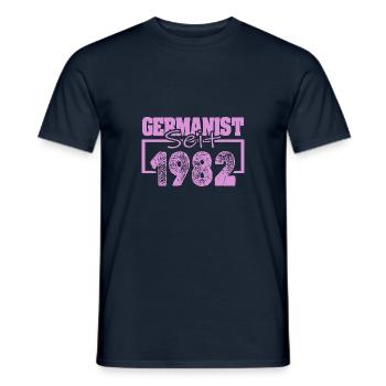 Jahrgang 1982 - Männer T-Shirt - Navy - Vorne - AI Model Male 178 light (178cm)