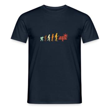 Energie solaire Photovoltaïque Energies renouvelables - T-shirt homme - marine - Devant - AI Model Male 178 light (178cm)