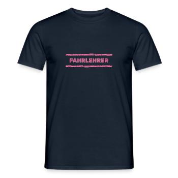 Occupation: Driving instructor - Men's T-Shirt - navy - Front - AI Model Male 178 light (178cm)