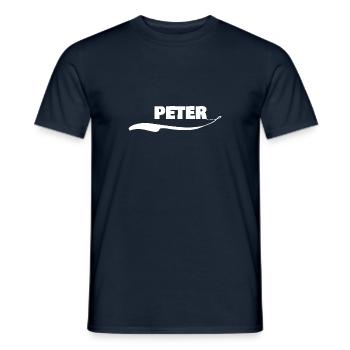 Gift for Peter - Men's T-Shirt - navy - Front - AI Model Male 178 light (178cm)