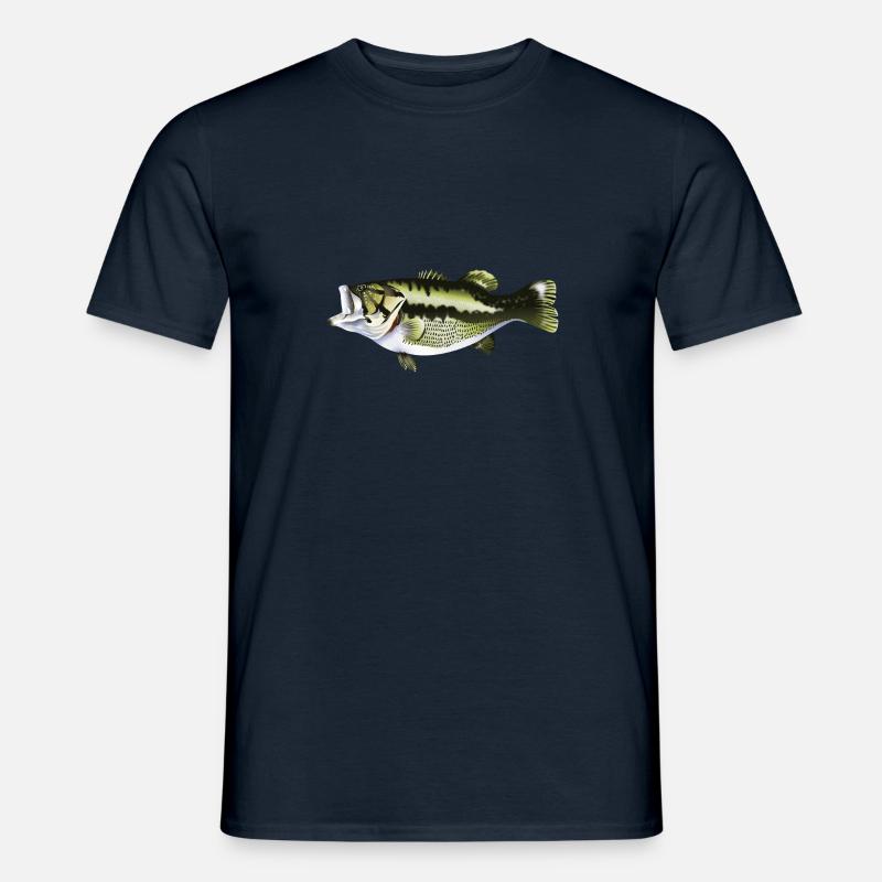fishing predatory fish pikeperch perch pike - Men's T-shirt - navy