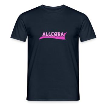 Vorname Allegra - Männer T-Shirt - Navy - Vorne - AI Model Male 178 light (178cm)