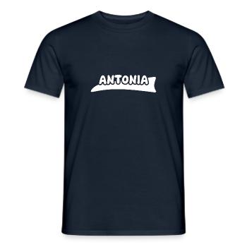 Antonia - Männer T-Shirt - Navy - Vorne - AI Model Male 178 light (178cm)