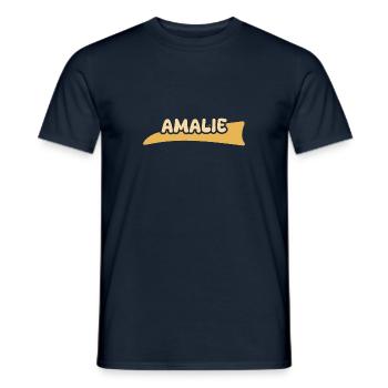Vorname Amalie - Männer T-Shirt - Navy - Vorne - AI Model Male 178 light (178cm)