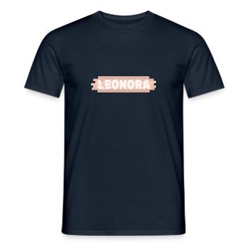 First name Leonora - Men's T-Shirt - navy - Front - AI Model Male 178 light (178cm)