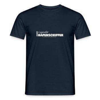 Le métier de capitaine de port - T-shirt homme - marine - Devant - AI Model Male 178 light (178cm)
