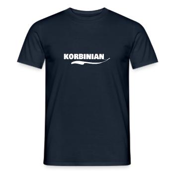 First name korbinian - Men's T-Shirt - navy - Front - AI Model Male 178 light (178cm)