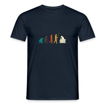 Maurer Evolution Artisans du bâtiment Cadeau - T-shirt homme - marine - Devant - AI Model Male 178 light (178cm)