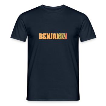 Geschenk für Benjamin - Männer T-Shirt - Navy - Vorne - AI Model Male 178 light (178cm)