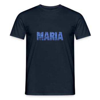 Scratches in the name of Maria - Men's T-Shirt - navy - Front - AI Model Male 178 light (178cm)