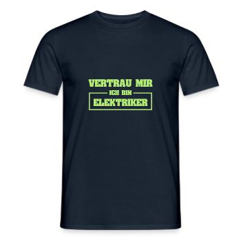 Geschenk für Elektriker - Männer T-Shirt - Navy - Vorne - AI Model Male 178 light (178cm)